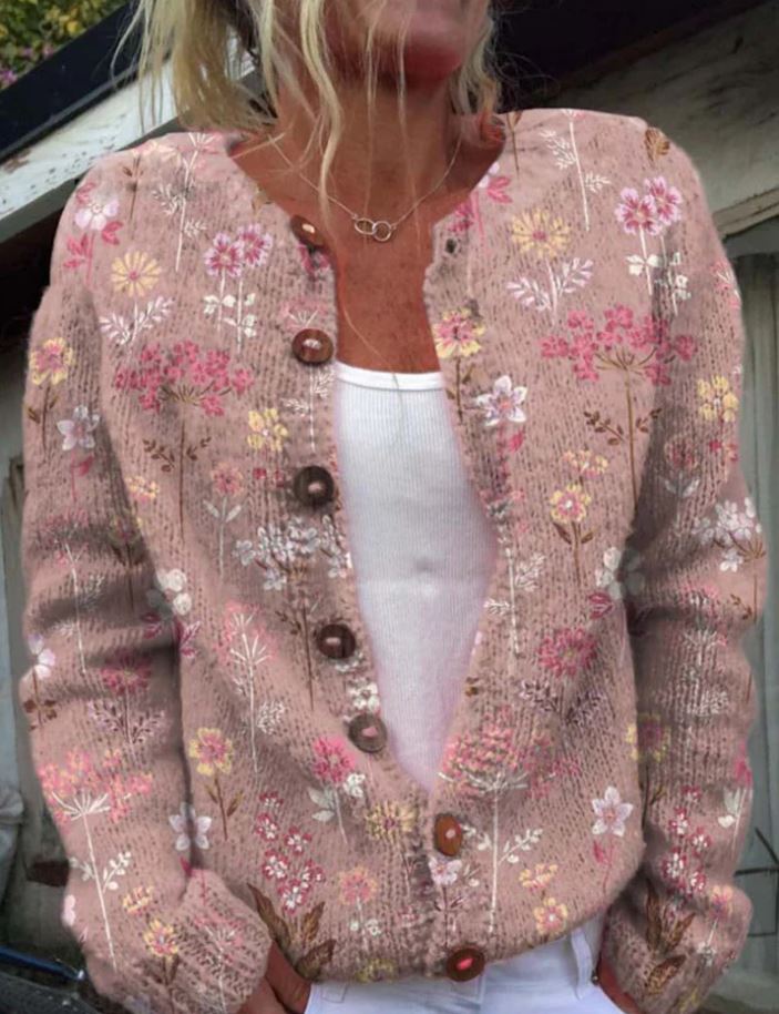 Sanne | Elegant vest med blomsterprint