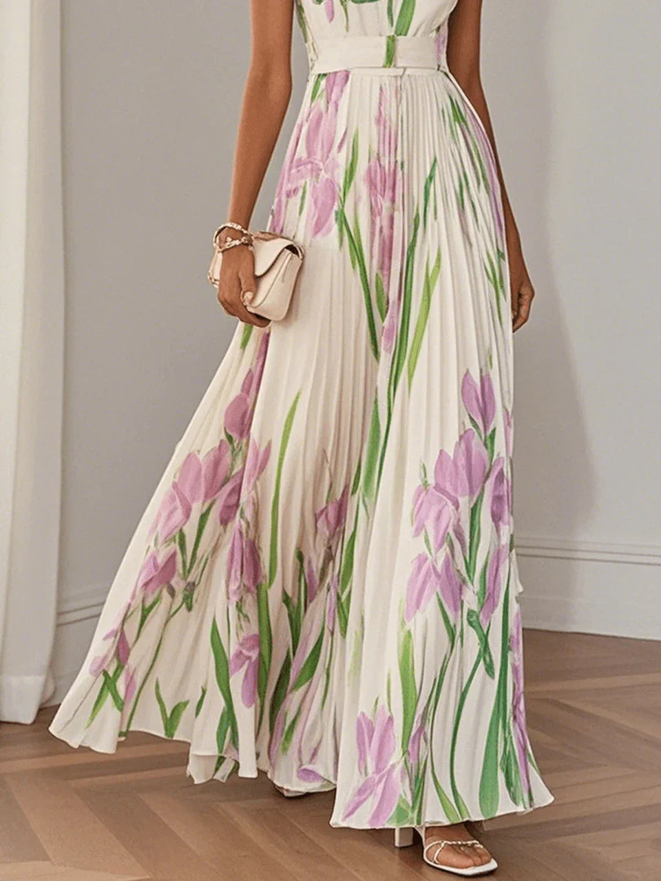 Ylva | Stilfull Blomstrete Maxi Kjole