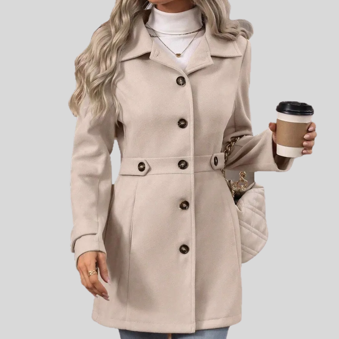 Selma | Elegant kåpe i mellomlang lengde