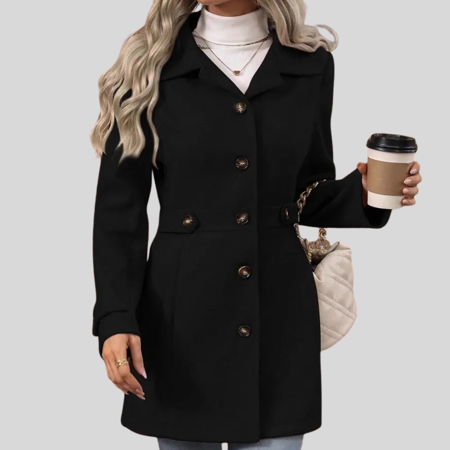 Selma | Elegant kåpe i mellomlang lengde