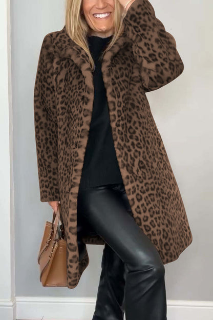 Estrid | Leopardmønstret Kåpe