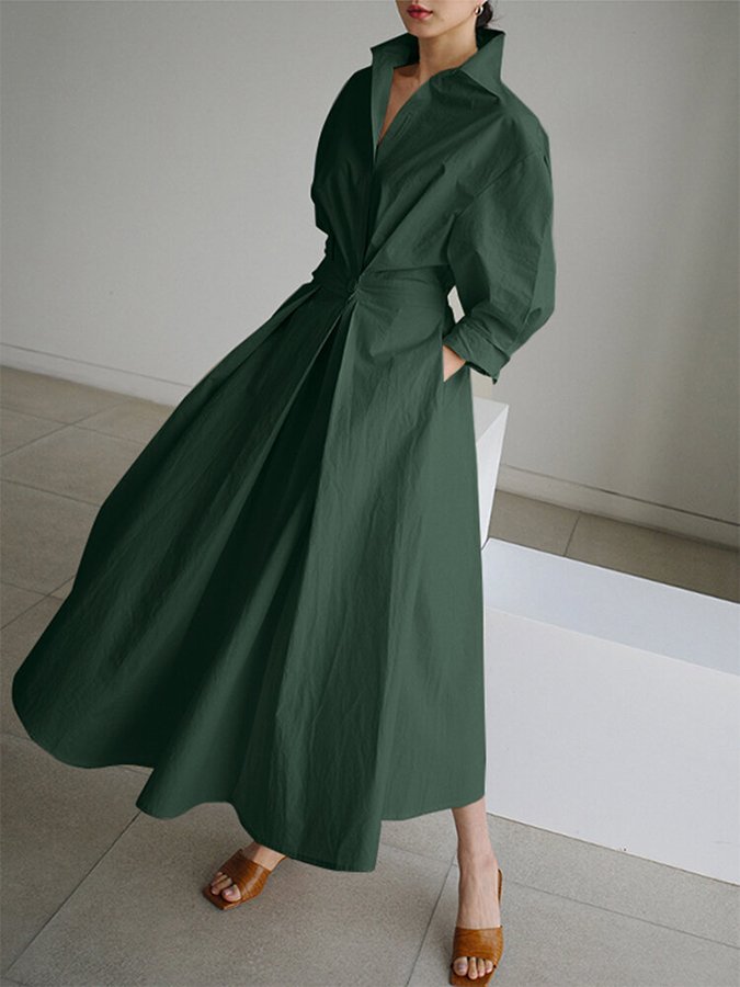 Ellen | Krage Maxi Kjole