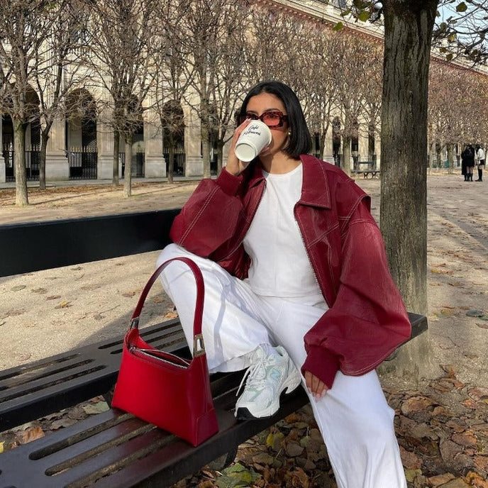 Marja | Plus Size Casual Bomberjakke med Broderidetaljer