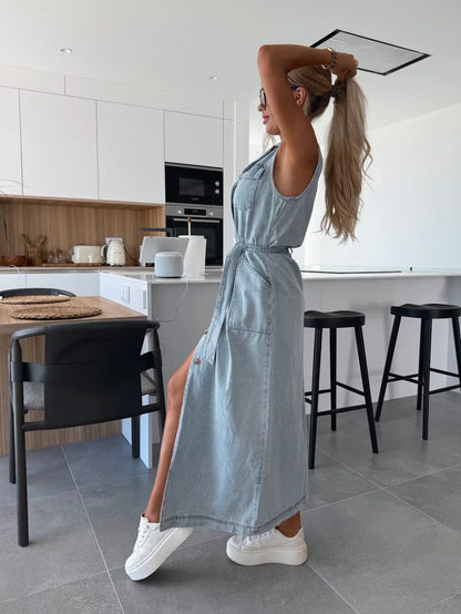 Isabelle | Maxi Denim Kjole