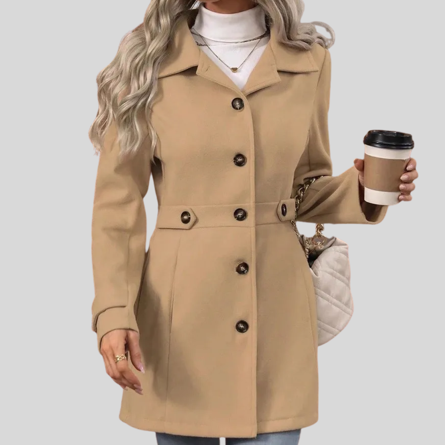 Selma | Elegant kåpe i mellomlang lengde