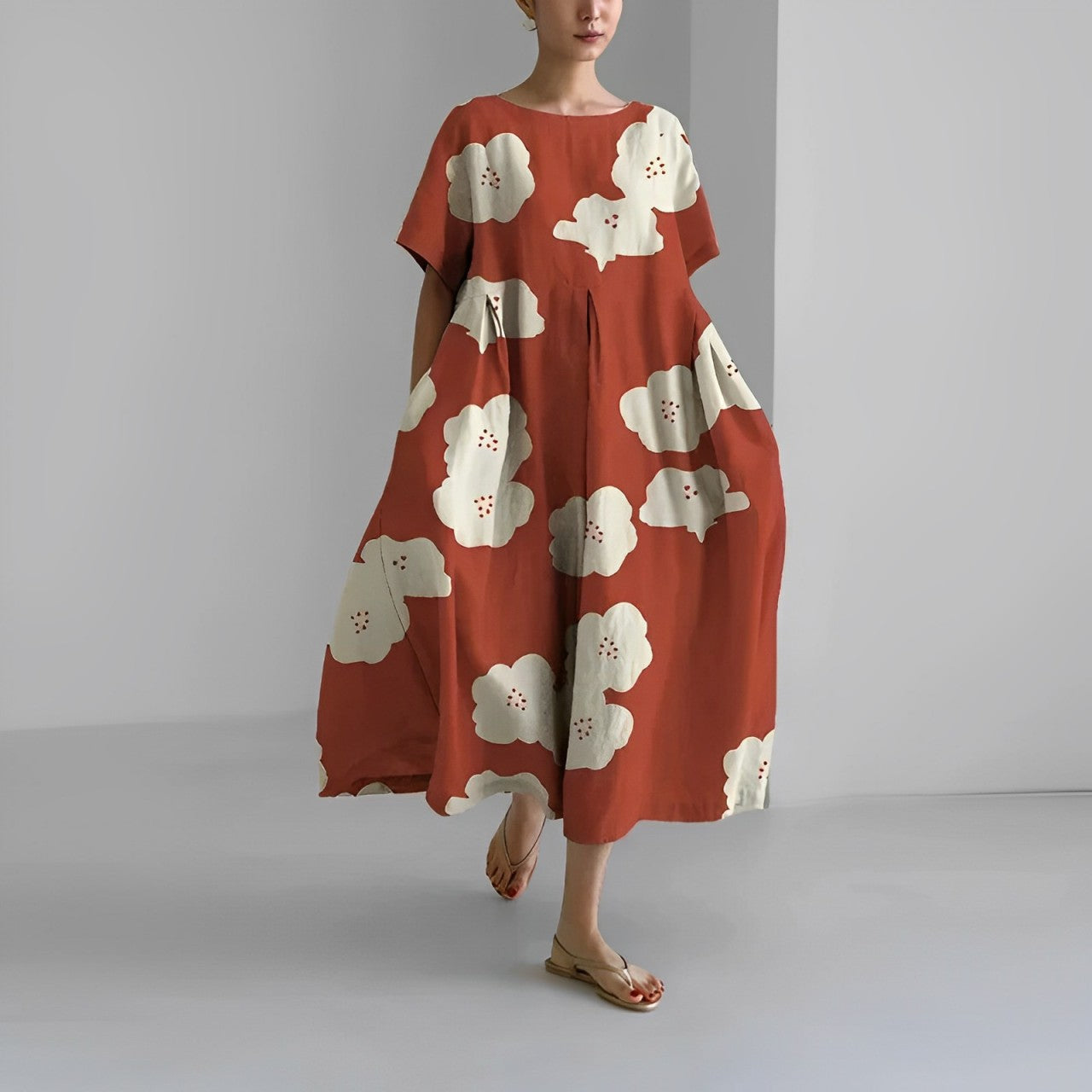 Malin | Retro midi kjole