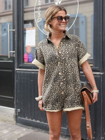 Tyra | Leopardmønstret Jumpsuit
