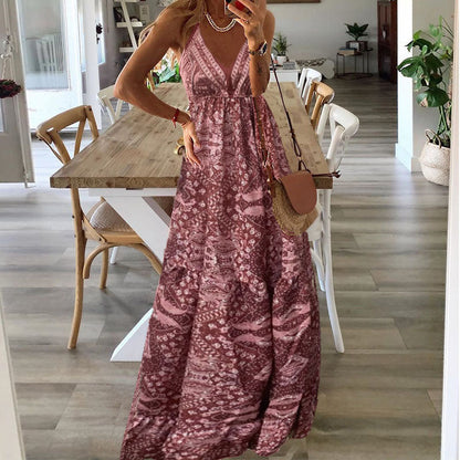 Vibeke | Koselig Spaghetti Stropp Maxi Kjole