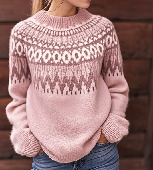 Dagny | Rosa genser med print