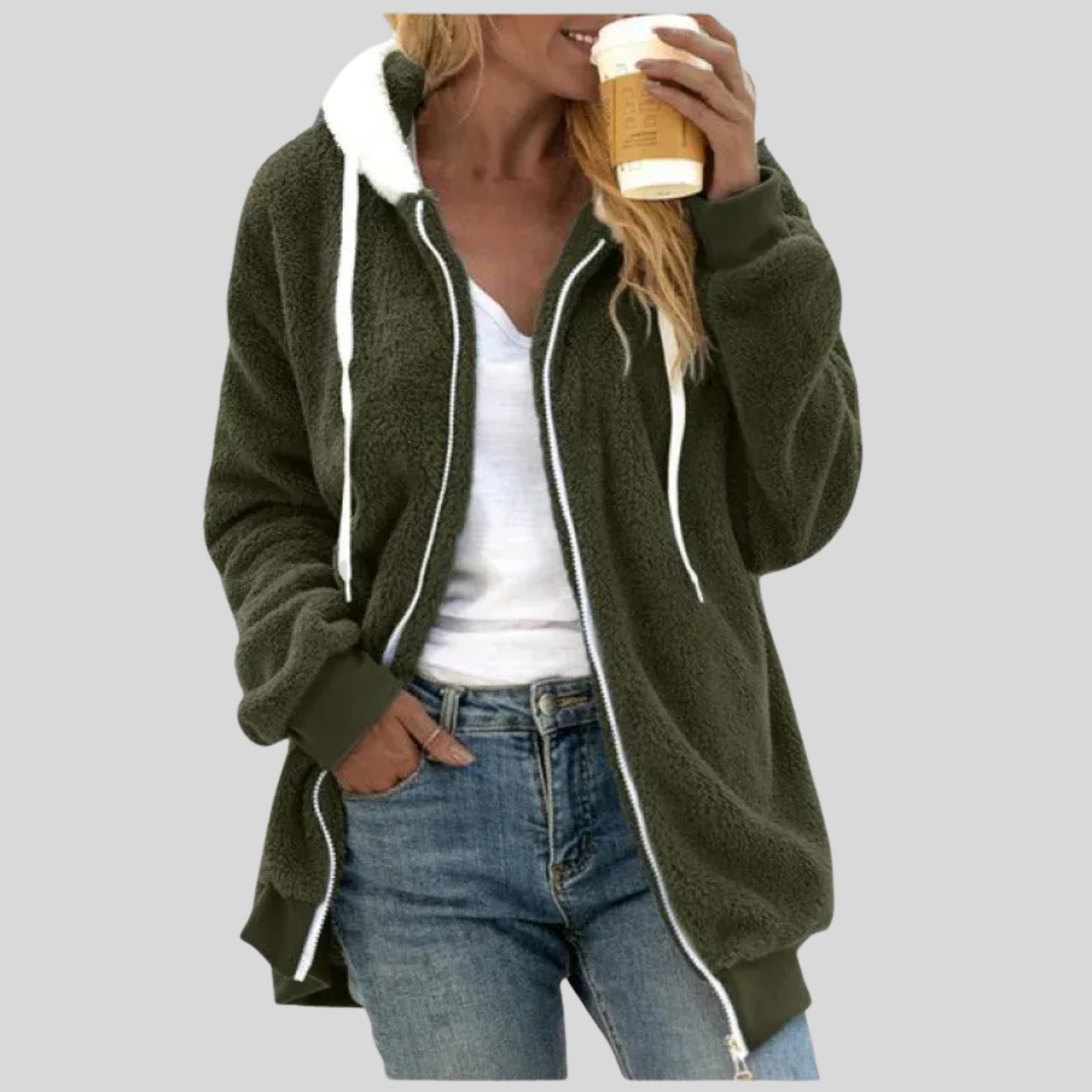 Tara | Komfortabel fleece med glidelås