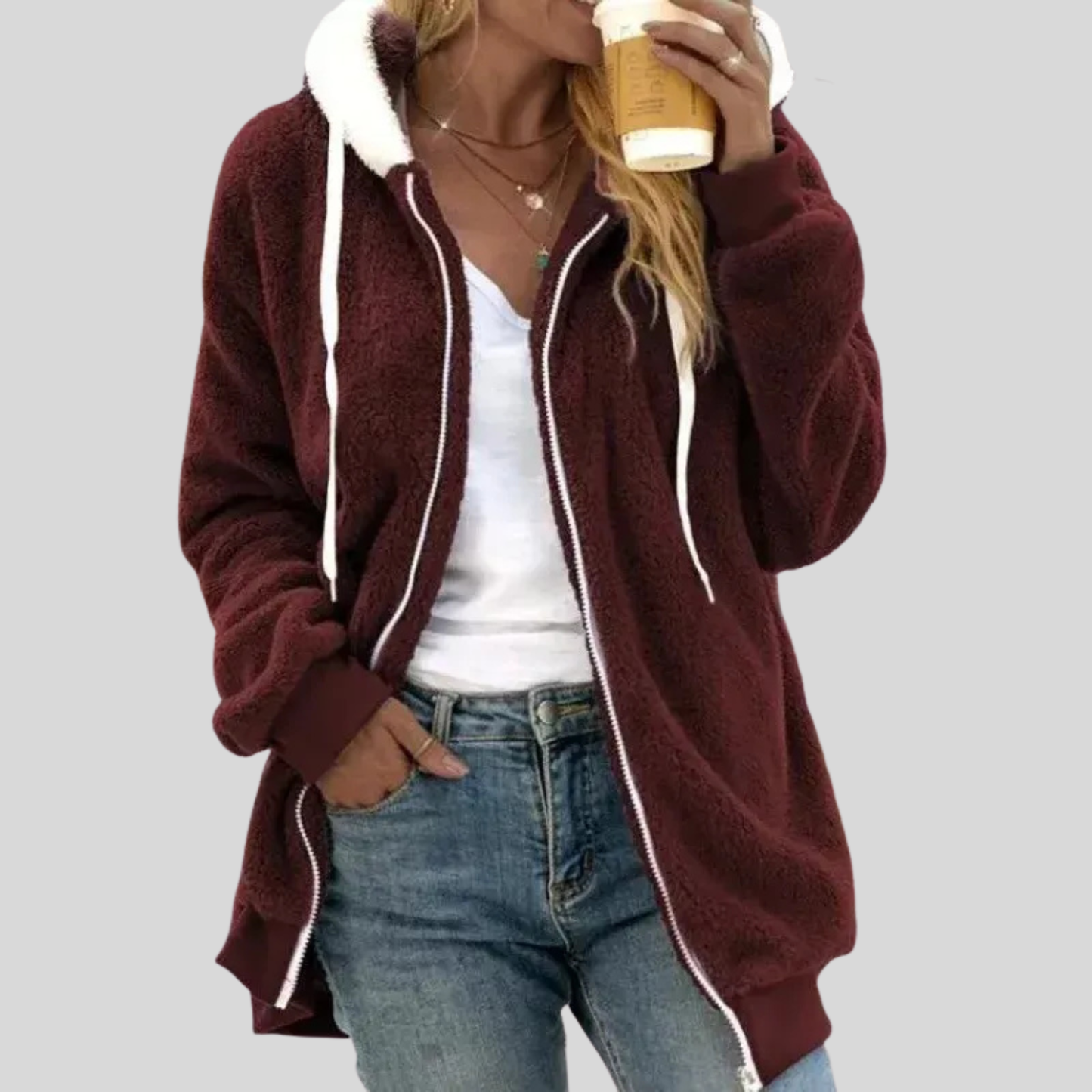 Tara | Komfortabel fleece med glidelås