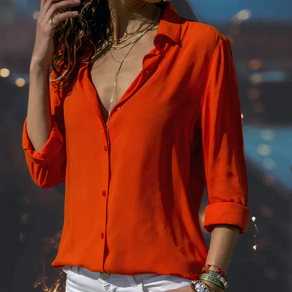 Mia | Elegant Chiffon Bluse for Kvinner