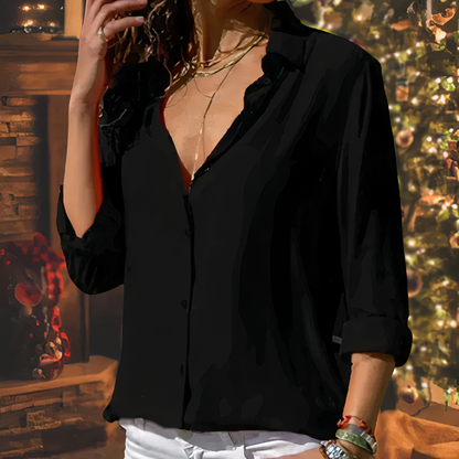 Mia | Elegant Chiffon Bluse for Kvinner