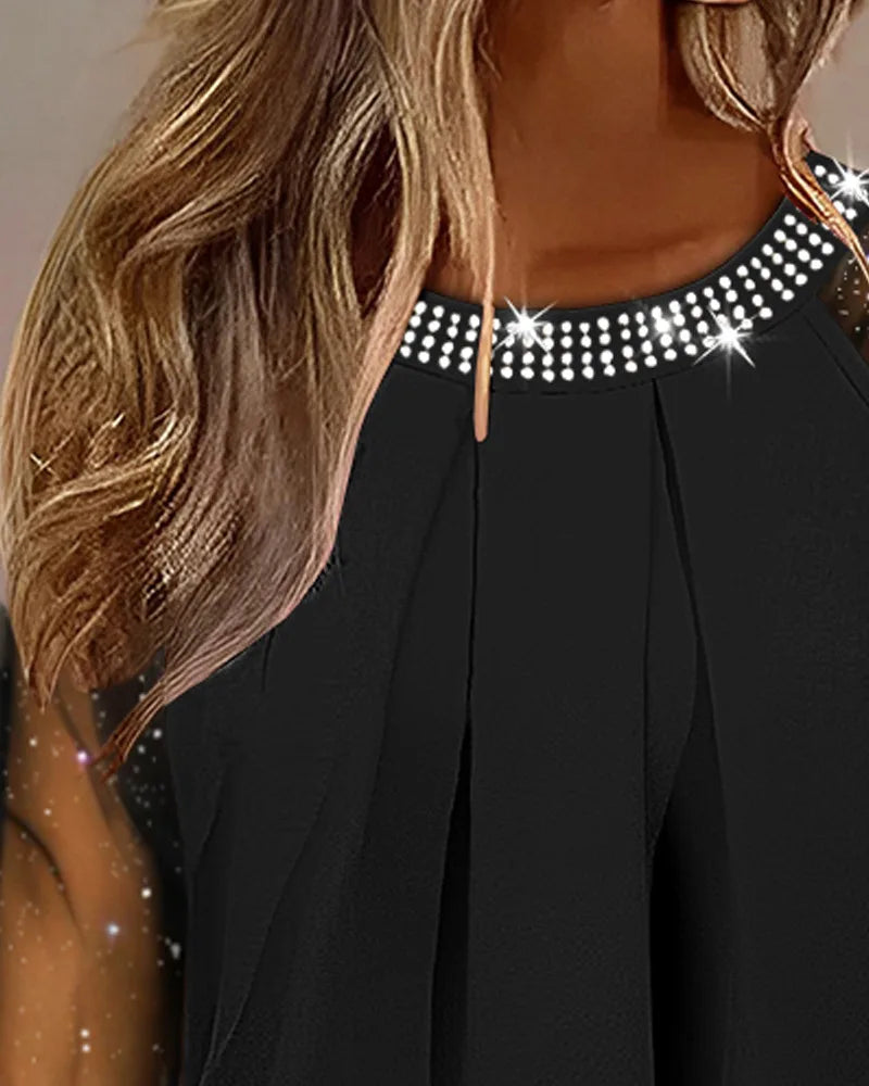Nina | Elegant Paljetstrikket Topp