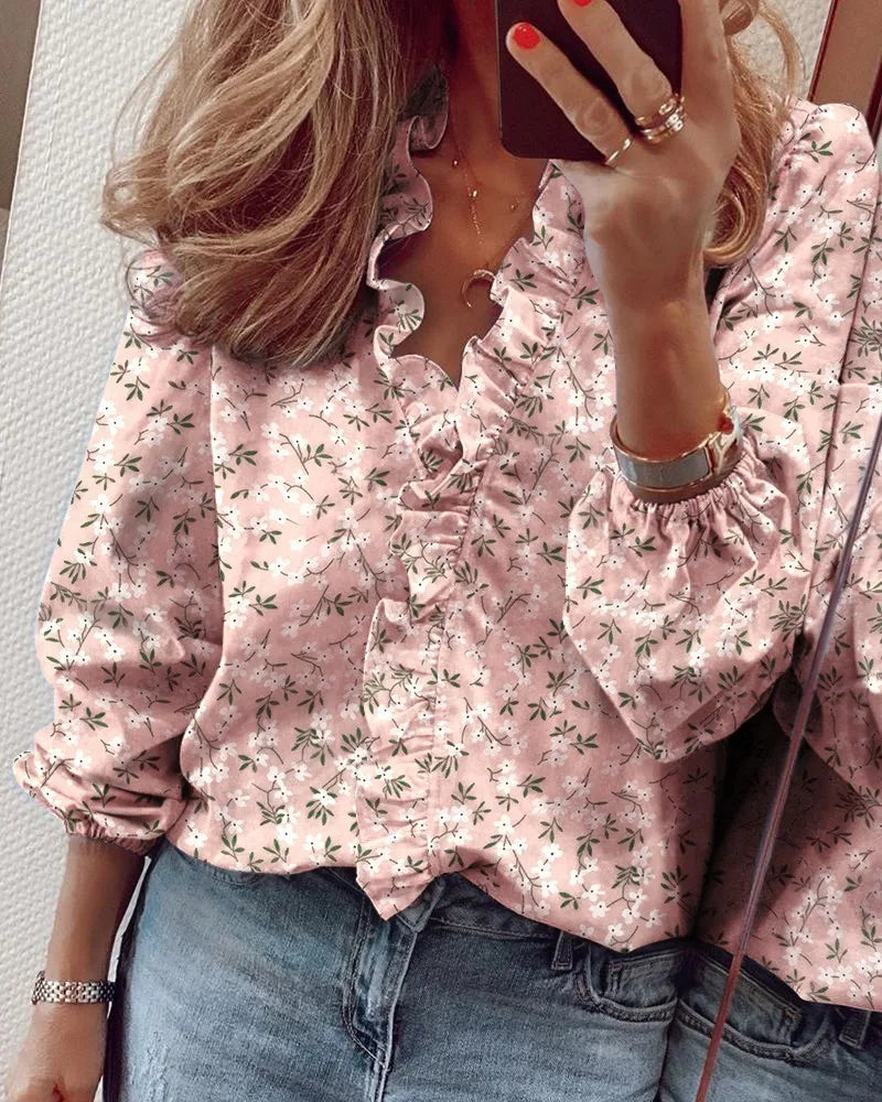 Maren | Elegant Bluse med Lange Ermer