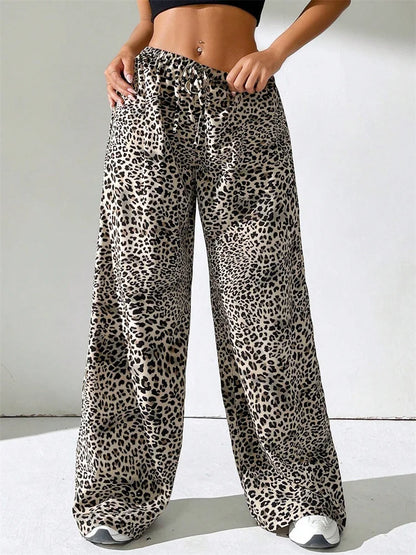 Rikke | Leopard Bredde Bukser