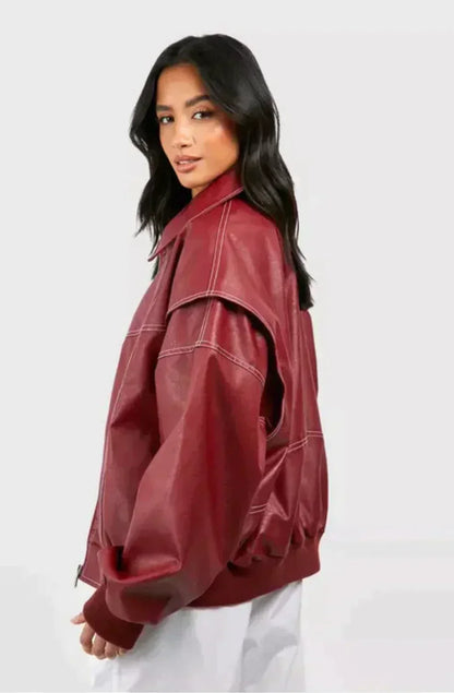 Marja | Plus Size Casual Bomberjakke med Broderidetaljer