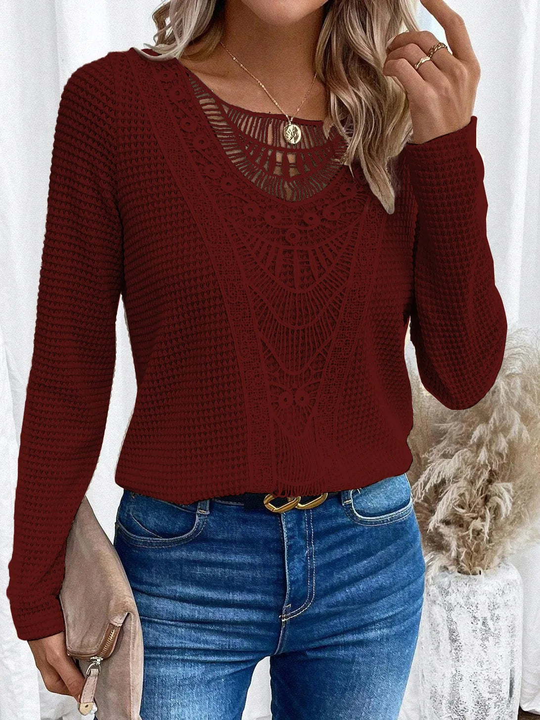 Kari | Genser med boho-mønster