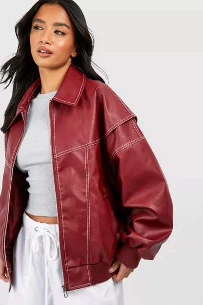 Marja | Plus Size Casual Bomberjakke med Broderidetaljer