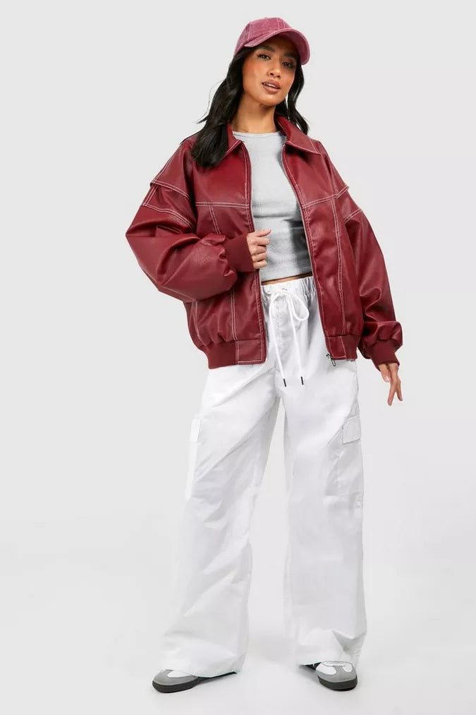 Marja | Plus Size Casual Bomberjakke med Broderidetaljer