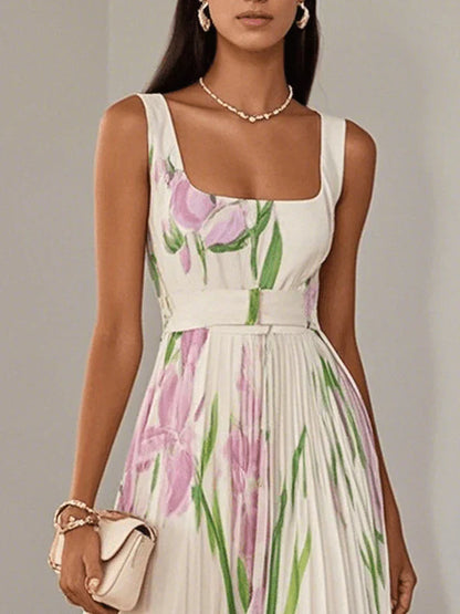 Ylva | Stilfull Blomstrete Maxi Kjole