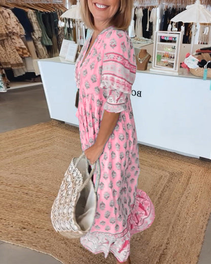 Elvira | Lantern Sleeve Bohemian Dress