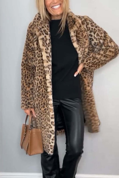 Estrid | Leopardmønstret Kåpe